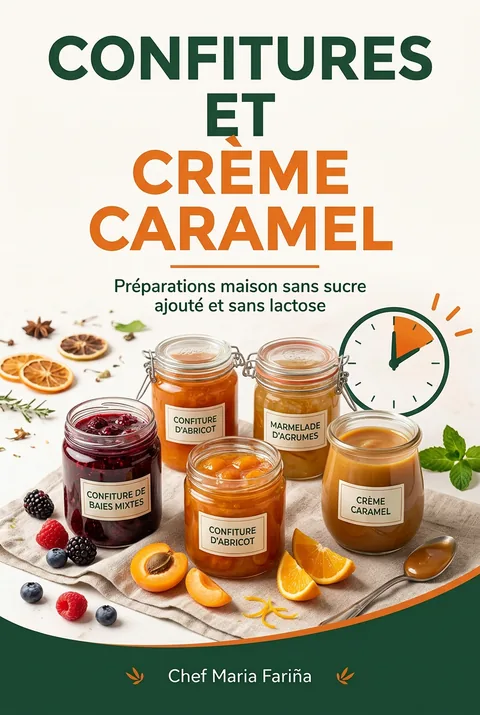 Confitures et crème caramel