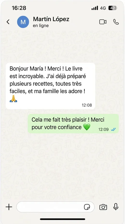 Message d’une cliente 2