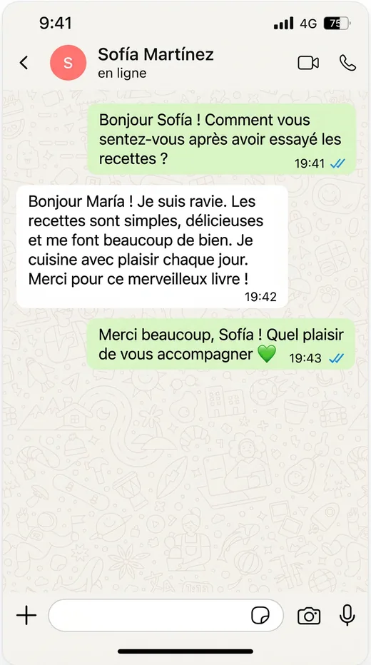 Message d’une cliente 3